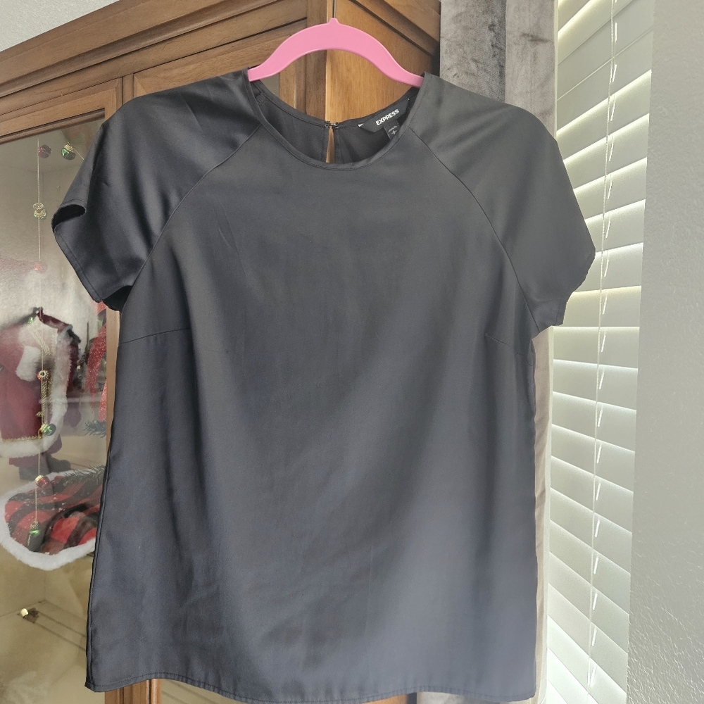 Express Satin Black Top